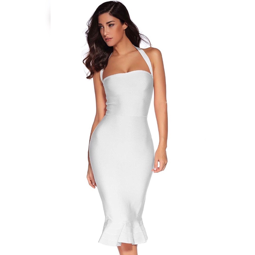 White Stretch White Dress